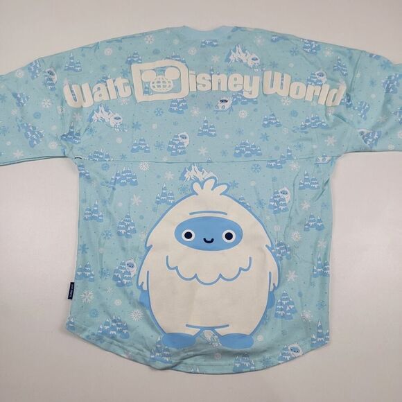 Disney Blue Yeti Spirit Jersey Long Sleeve Shirt Sz XS Unisex - Picture 2 of 11